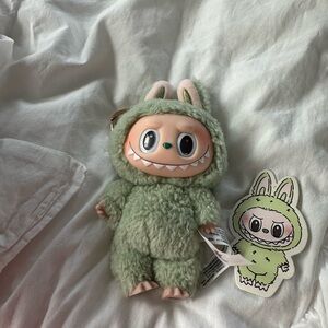 Exciting Macaron Labubu in Green Grape